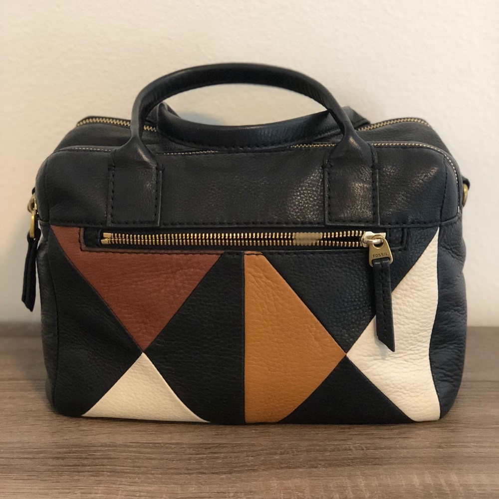 Fossil leather handbag